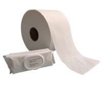 Usine En Gros Blanc Rouleau D'eau Rinçable Airlaid Spunlace Tissu Non Tissé Papier Toilette pour Lingettes Humides