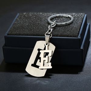 NOUVEAU Porte-clés DIY Lettres A-Z pour Hommes, Porte-clés en Métal pour Femmes, Anneau de Clé de Voiture, Porte-clés Simple avec Nom, Cadeau de Fête, Bijou - Product Image 4