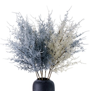 CallaFloral Herbe artificielle en forme de racine de fougère, branche unique, vert, marron clair, marron foncé, en plastique, pour décoration intérieure, mariage et artisanat - Product Image 5