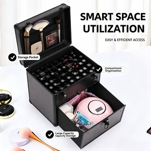 Estuche de Almacenamiento de Maquillaje Portátil Multifuncional de Gran Capacidad, Estuche Cosmético Plegable de Moda - Product Image 2