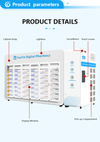 Unyin Distributeur de médicaments intelligent 24h/24, équipement de distribution de médicaments numérique sans surveillance, écran tactile 32 pouces, acier thermolaqué