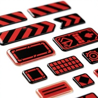 Étiquette artisanale en résine époxy 3D personnalisée, autocollant en gel transparent comme du cristal, imperméable, auto-adhésif, découpé sur mesure, personnalisable, autocollant d'avertissement de danger
