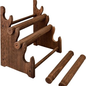 Solid Wood Bracelet Display Rack 4 Layers <b>Desktop</b> Jewelry Organizer Vintage Style Storage <b>Stand</b> - Product Image 5