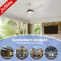 Ventilador de Techo 1stshine de 54 Pulgadas con Motor DC, Diseño Moderno, Inteligente, Eficiente, con Luz LED, Garantía de Calidad, Venta al Por Mayor