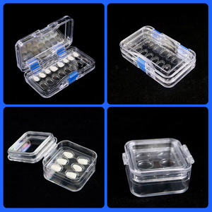 Caja de película transparente para uso dental, 16x10cm, 10x10cm, 10x6cm, 5x5cm, 3.8x3.8cm, almacenamiento de doble capa para aparatos de ortodoncia - Product Image 4