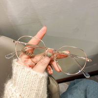 QUEJOEY, nuevas gafas ópticas redondas de color té con leche para mujer, gafas de estilo coreano con bloqueo de luz azul, ultraligeras