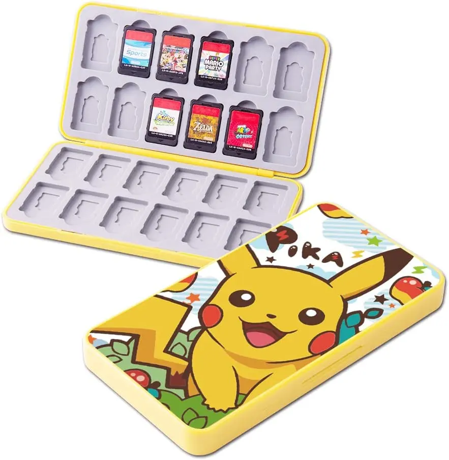 Cartucho magnético de plástico resistente, 24 em 1, caixa de armazenamento de cartucho magnético, acessórios para jogo, caixa de suporte para jogo