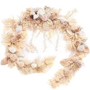 Guirlande de roses artificielles agiles en soie PU, bande de fleurs de 10 cm, style chinois, pour décoration de mariage et de maison - Product Image 5