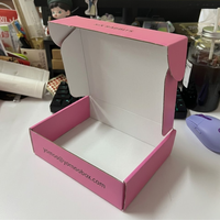 Boîte d'emballage pour hijab en carton ondulé avec logo personnalisé, design gratuit, écologique, boîtes d'expédition pour produits de beauté naturels, boîte à courrier en papier rose