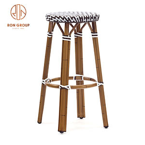 Muebles de mimbre para Hotel y restaurante, muebles de aluminio, impermeables, con pata de Metal, estilo francés, para balcón y al aire libre - Product Image 4