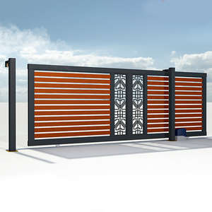 ประตูรั้วบ้านสไตล์ฝรั่งเศส ทำจากอลูมิเนียม สำหรับวิลล่า ลานบ้าน ประตูบานเลื่อนคู่ สำหรับบ้านชนบท สร้างเองได้ ง่ายต่อการติดตั้ง - Product Image 2