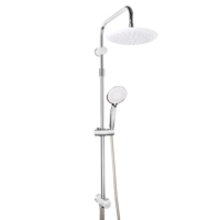 Ensemble de Douche Extérieure de Plafond avec Robinet Mitigeur Effet Pluie, Système de Douche de Luxe avec Douchette à Main pour Salle de Bain