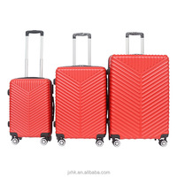 Maleta con ruedas de estilo a la moda, ABS, PC, Valijas de viaje, bolsas de viaje, color personalizado, conjunto de maletas para exteriores