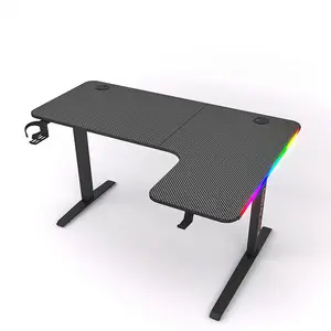 Nieuwe Gaming Desk Met Desktop Koolstofvezel Getextureerd