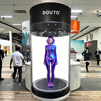 Tube holographique cylindrique 3D avec interaction IA, affichage publicitaire étanche 4K pour expositions et écoles