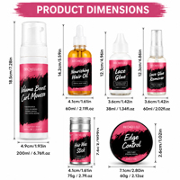 Kit d'entretien personnalisé pour perruques : Colle pour perruques en dentelle imperméable à tenue extra forte et dissolvant de colle, ensembles d'adhésifs pour perruques frontales en dentelle, MOQ