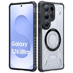 Custodia di Lusso Trasparente con Ricarica Magnetica per Auto per <span class=keywords><strong>Samsung</strong></span> S26 Ultra S25 S24 S23 Plus Ultra S21 FE A56 A36 A26 A16 A55 <span class=keywords><strong>A35</strong></span> A25 <span class=keywords><strong>Cover</strong></span> - Product Image 1