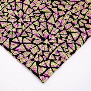 High Quality <strong>Sequin</strong> Polyester <strong>Mesh</strong> Breathable Triangle Multi-colorful Dance Clothing Stage <strong>Sequin</strong> Fabric - Product Image 4