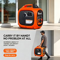 Petit générateur à essence portable 2KVA, silencieux, avec logo de marque personnalisé pour camping-car