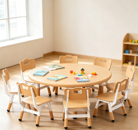 Vente en gros d'usine MIXIN - Mobilier préscolaire - Ensemble table et chaises rondes pour enfants - Table d'activités ergonomique pour la maternelle
