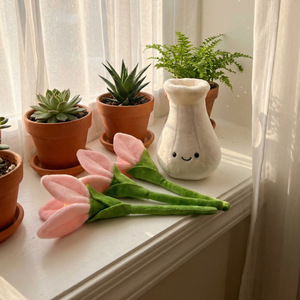Linda Muñeca de Peluche en Forma de Florero, Plantas Artificiales, Decoración para el Hogar, Pequeña Decoración de Escritorio para <span class=keywords><strong>BROS</strong></span>, Rellena de Algodón PP, 30 cm - Product Image 4