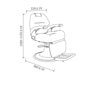 Sillón de Barbería Hidráulico de Lujo, Resistente y de Alta Calidad, con Rotación de 360 Grados, Asiento Ajustable en Altura, Tapizado en Cuero Sintético para Spa Moderno - Product Image 6