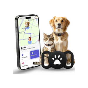 Mini Rastreador GPS de Plástico Impermeable IP67, Más de 20 Horas de Duración de la Batería, Alarma SOS, Rastreo en Tiempo Real para Perros y Gatos, Localizador Inteligente para Mascotas - Product Image 1