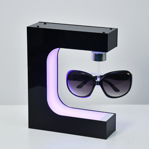 E-hình dạng màu đen <span class=keywords><strong>Magnetic</strong></span> nổi Acrylic kính hiển thị đứng bay lên xoay Sunglass kính hiển thị hiển thị quảng cáo - Product Image 4