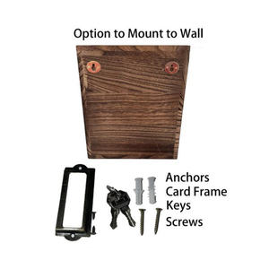 Boîte à cartes et accessoires pour cérémonie, automatique, avec fente, à poser au mur, en bois, à serrure, nouvelle collection - Product Image 4