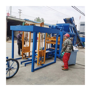 QT4-25 bê tông xi măng Interlock gạch rỗng Máy làm lát khối xi măng làm máy móc - Product Image 1