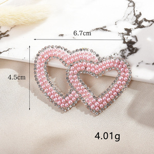 Iron on Pearl Embroidery love Bow Knot Star Patch for Clothing Phone case Decoration - Product Image 3