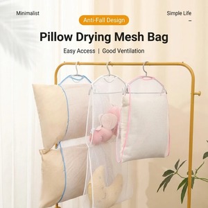 Sac de séchage suspendu en filet respirant anti-chute avec fermeture éclair pour oreillers, coussins, jouets en peluche et séchage au soleil sur balcon - Product Image 2