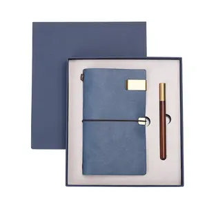 豪华定制标志红木笔A6绷带手册账本促销笔记本企业礼品套装