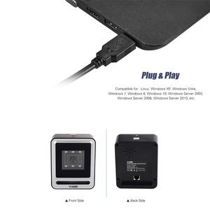 Máy tính để bàn YHD-9200D Máy quét mã QR đa hướng rảnh tay tự động COM/USB CMOS Máy quét mã vạch trong kho - Product Image 6