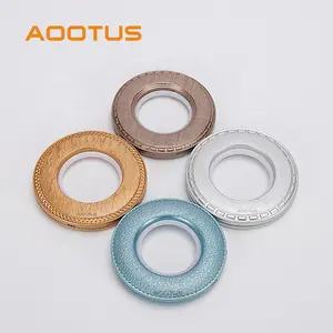 European Style Eyelet Ring Roller Blinds Installation Curtain Rings With Plastic Hooks Slide Smoothly