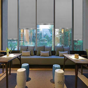 <span class=keywords><strong>Persianas</strong></span> eléctricas de doble capa, <span class=keywords><strong>persianas</strong></span> motorizadas con motor de rodillo inteligente, 100% opacas, recargables - Product Image 4