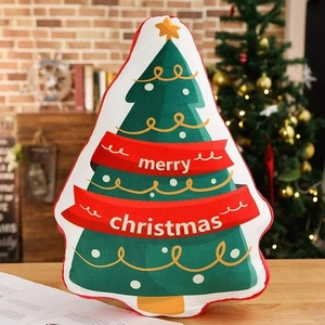 Décoration de maison de vacances festive motifs personnalisés sur le thème de l'arbre de Noël oreiller voyage/coussin décoratif extérieur - Product Image 1