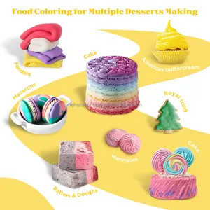 أدوات كعك رائجة لتلوين الطعام متوافقة مع 36 لونًا بتركيز عالٍ وصبغ طعام سائل تلوين لفن الخبز