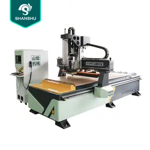 Enrutador de madera CNC ATC 1328, corte de MDF, muebles de madera, cabezales múltiples, enrutador CNC ATC de línea recta, máquina de tallado de madera CNC 3D