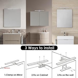 Đèn tường hiện đại phong cách Bắc Âu 15W màu chrome cho phòng tắm, khách sạn, nhà ở, phòng ngủ, đèn trang điểm, đèn gương <span class=keywords><strong>LED</strong></span> - Product Image 6