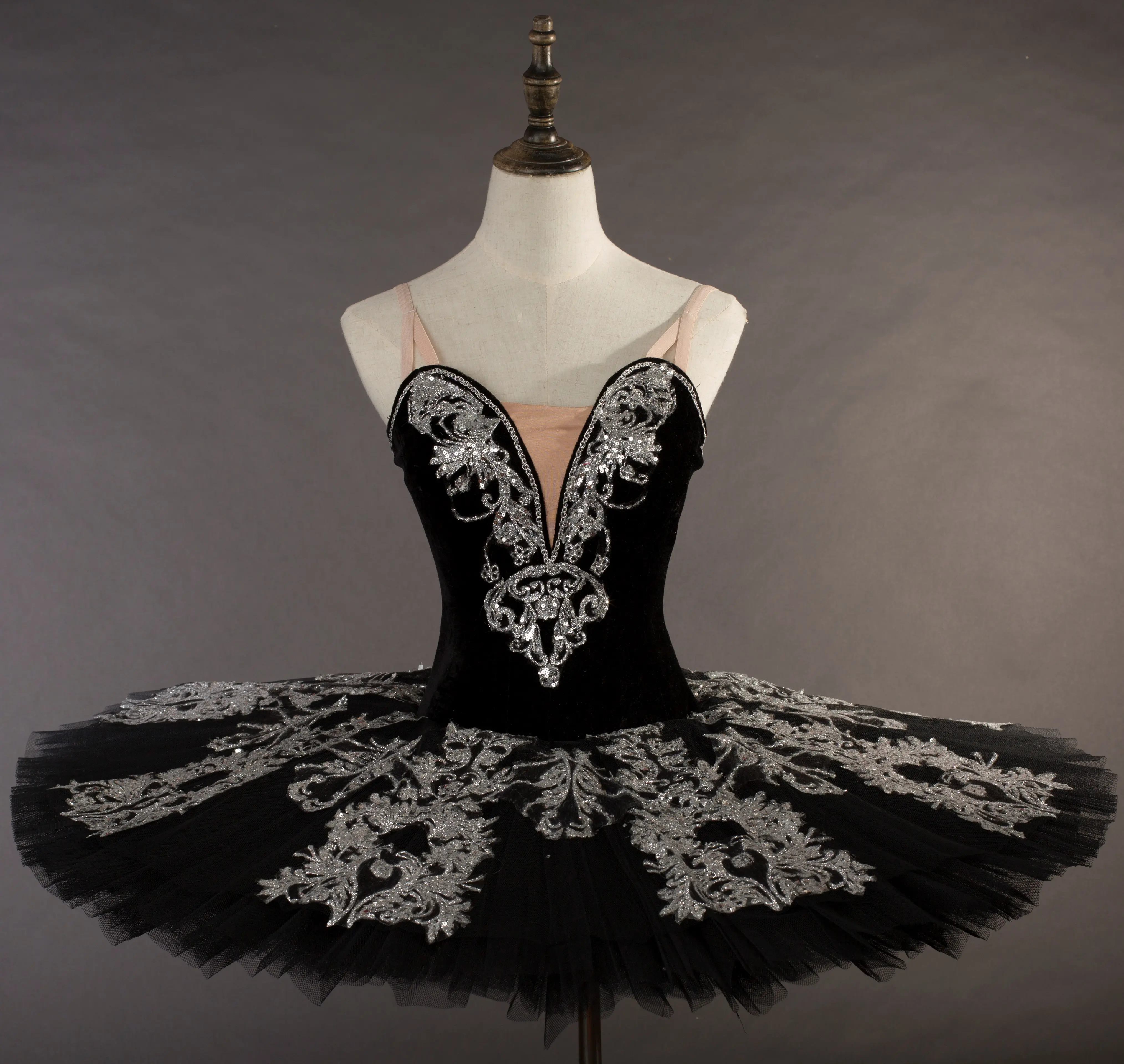 Professional High Quality Women Adult Dance Costumes Black Swan Lake Ballet Tutu