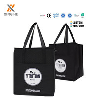 Sac à lunch promotionnel non tissé à poignée pliante écologique réutilisable imprimé personnalisé pour les enfants