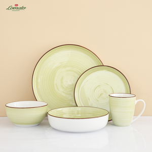 Ensemble de vaisselle en céramique peinte à la main vaisselle en porcelaine personnalisée pour les repas fins et la restauration - Product Image 5