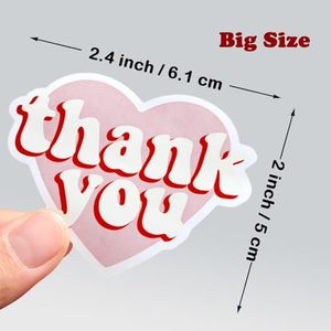 Pegatinas de Agradecimiento en Forma de Corazón Rosa, 2 Rollos para Pequeñas Empresas, 240 Piezas, Pegatinas de Sellado Autoadhesivas Personalizadas Grandes - Product Image 3