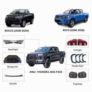 Parachoques de kit de carrocería para camionetas pickup de buena calidad para Hilux Revo Rocco 16-20 actualizado a <span class=keywords><strong>Toyota</strong></span> <span class=keywords><strong>Tundra</strong></span> <span class=keywords><strong>2021</strong></span> - Product Image 2