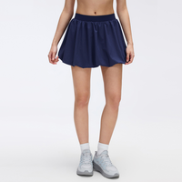 Jupe de tennis personnalisée à ourlet bouffant, robe de golf et de yoga athlétique, jupe de sport décontractée et respirante pour la gym avec short intégré et poches
