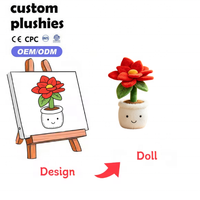 Plante en peluche blanche douce en pot, jouet en peluche de simulation florale, vente en gros, personnalisable, pour décoration de maison, bureau, étagère, ornement, cadeau
