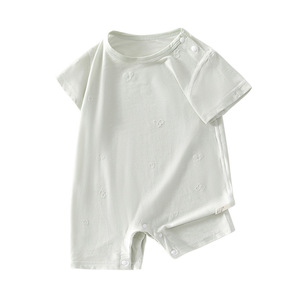 Body de Bebé Modal de Manga Corta, Mono Delgado de Verano, Unisex, Tejido, para Clima Acondicionado - Product Image 5
