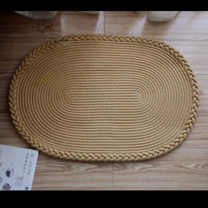 מותאם אישית בגודל עמיד במים/שטיח חיצוני שטיח פרימיום חבלים אמבטיה מחצלת עם עיצוב קלוע עבור סלון חדר אמבטיה חדר אמבטיה - Product Image 1