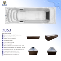 Spa de nage moderne Balboa Control, piscine acrylique de 7 mètres, bain à remous, caractéristiques écologiques, SPA sans fin pour 5 adultes, idéal pour villa et hôtel